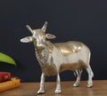Brass Standing Cow Silver Finish