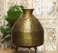 Brass Vintage Carved Planter