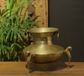 Brass Vintage Carved Planter