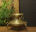 Brass Vintage Carved Planter