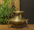 Brass Vintage Carved Planter