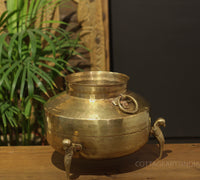 Brass Vintage Carved Planter