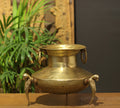 Brass Vintage Carved Planter