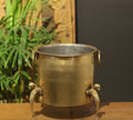Brass Vintage Carved Planter