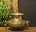 Brass Vintage Carved Planter