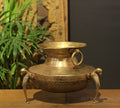 Brass Vintage Carved Planter