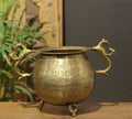 Brass Vintage Carved Planter