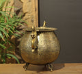Brass Vintage Carved Planter