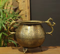 Brass Vintage Carved Planter