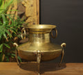 Brass Vintage Carved Planter