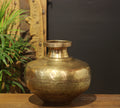 Brass Vintage Carved Planter