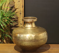 Brass Vintage Carved Planter