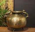 Brass Vintage Carved Planter
