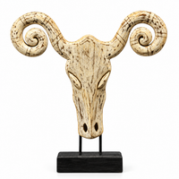 Wooden Horned Sculpture