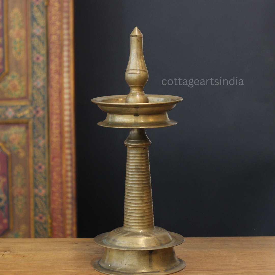 Vintage Brass Vilakku Oil Lamp