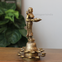 Handcrafted Brass Deepalakshmi Multi-Diya Lamp