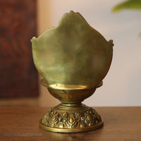 Handcrafted Brass Tirupati Balaji Lamp with Shankh Chakra | Traditional Devotional Diya