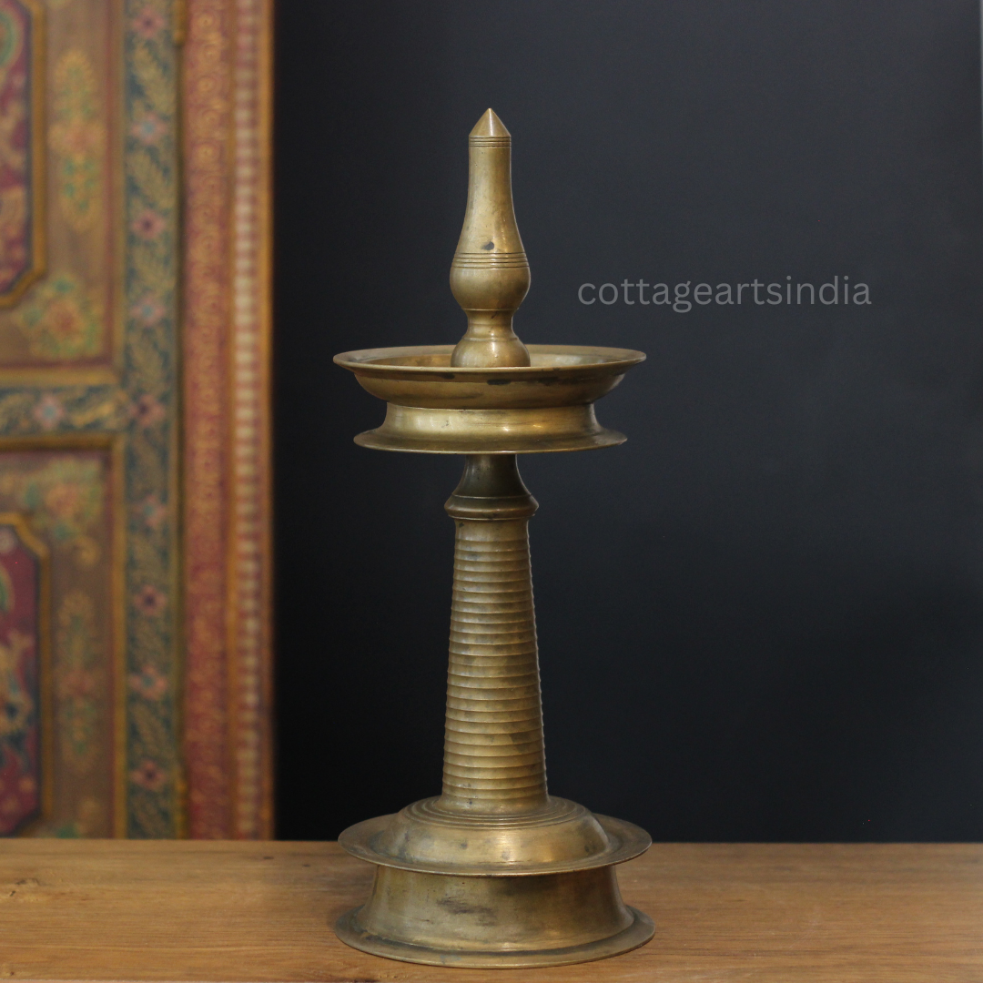 Vintage Brass Vilakku Oil Lamp