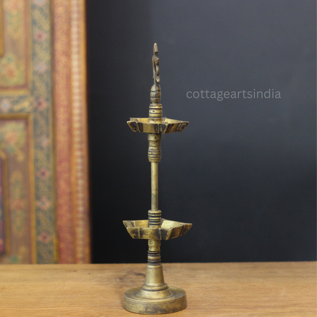 Vintage Brass Vilakku Oil Lamp