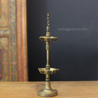 Vintage Brass Vilakku Oil Lamp