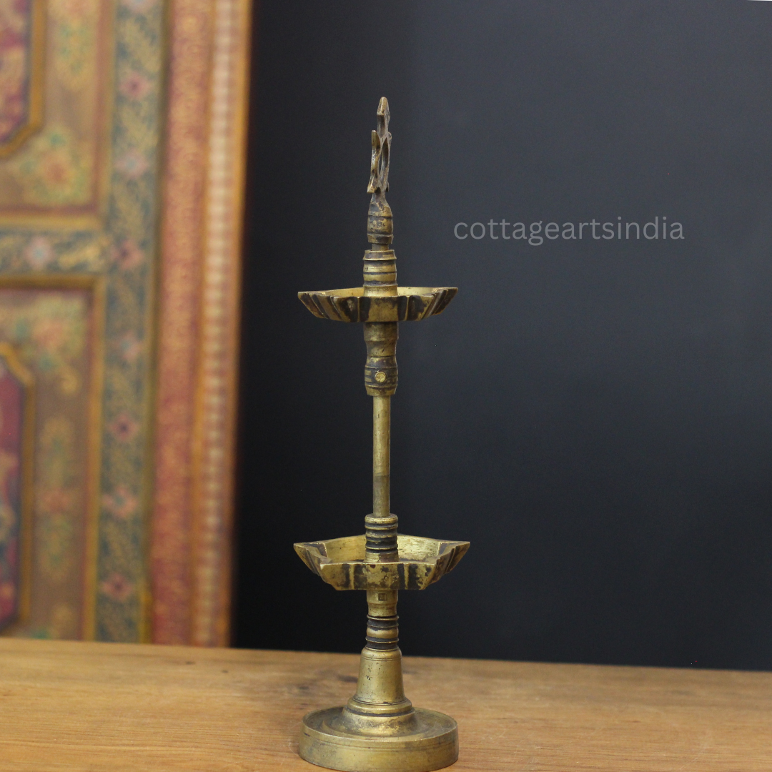 Vintage Brass Vilakku Oil Lamp