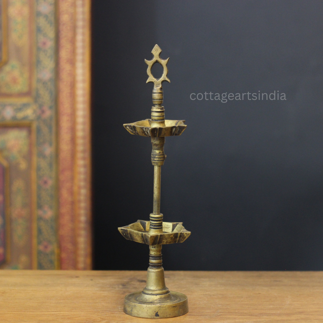 Vintage Brass Vilakku Oil Lamp