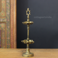 Vintage Brass Vilakku Oil Lamp