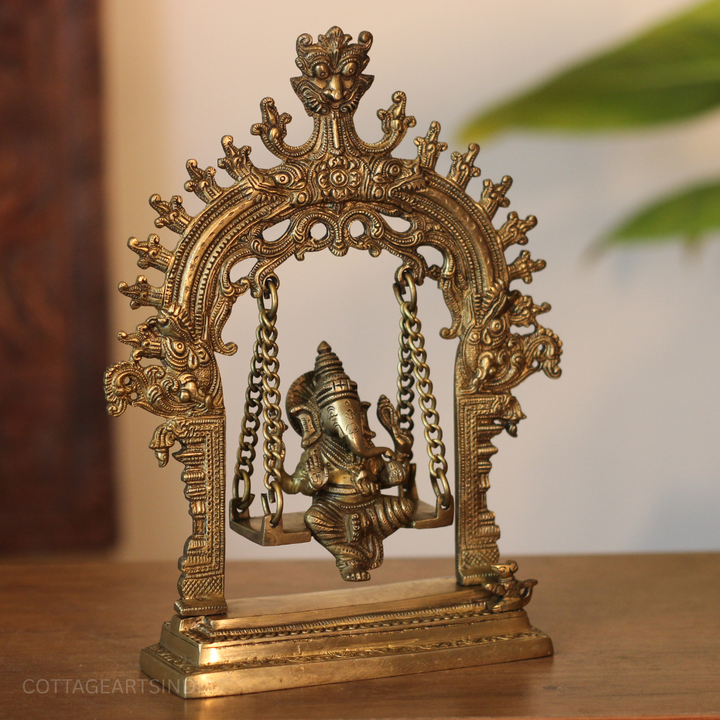 Brass Ganesha Swing 11"