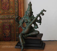 Brass Saraswati Bronze Finish