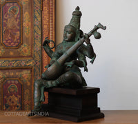 Brass Saraswati Bronze Finish