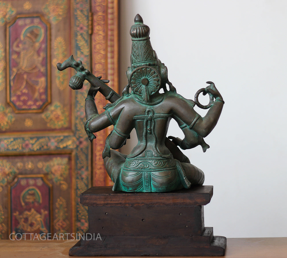 Brass Saraswati Bronze Finish