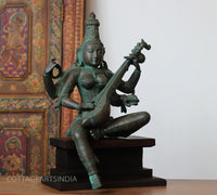 Brass Saraswati Bronze Finish