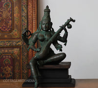 Brass Saraswati Bronze Finish