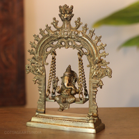 Brass Ganesha Swing 11"