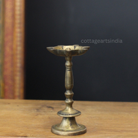 Vintage Brass Vilakku Oil Lamp