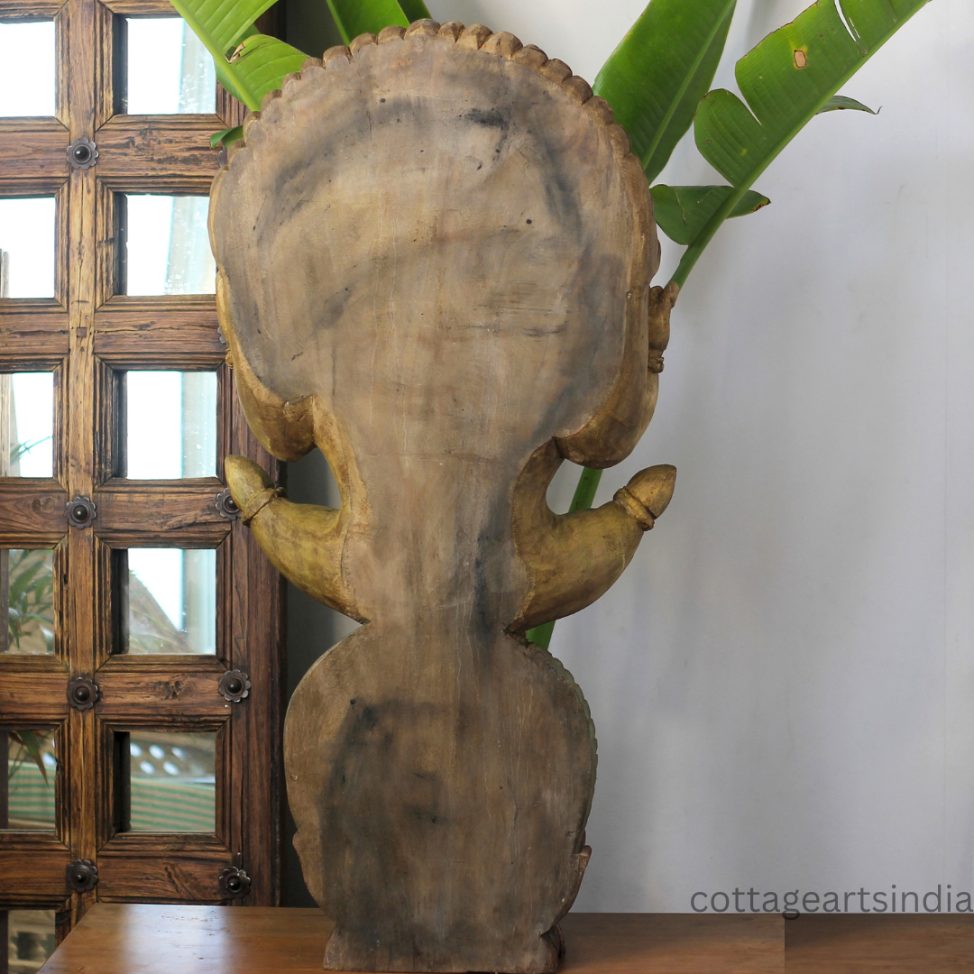 Wooden Yali Sculpture – Traditional Indian Art