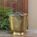Brass Vintage Carved Planter