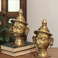 Brass Mukhlingam Set -Shiva and Gauri 9.5"