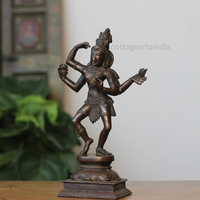 Handcrafted Brass Dancing Shiva Idol – Antique Finish