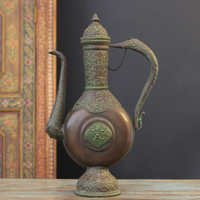 Handcrafted Tibetan Buddhist Ritual Ewer – Copper & Brass
