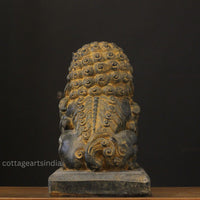 Handcrafted Stone Fu Dog – Chinese Guardian Lion Sculpture-Pair