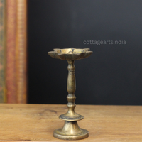 Vintage Brass Vilakku Oil Lamp