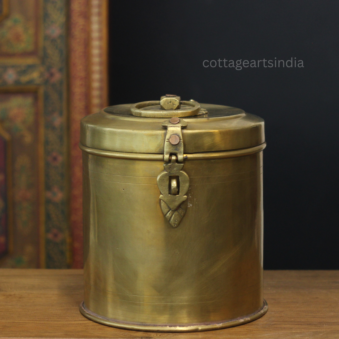 Vintage Brass Storage Box