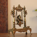 Handcrafted Brass Ganesha Idol on Swing | Traditional Jhula Statue
