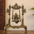 Handcrafted Brass Ganesha Idol on Swing | Traditional Jhula Statue