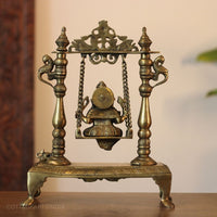 Handcrafted Brass Ganesha Idol on Swing | Traditional Jhula Statue