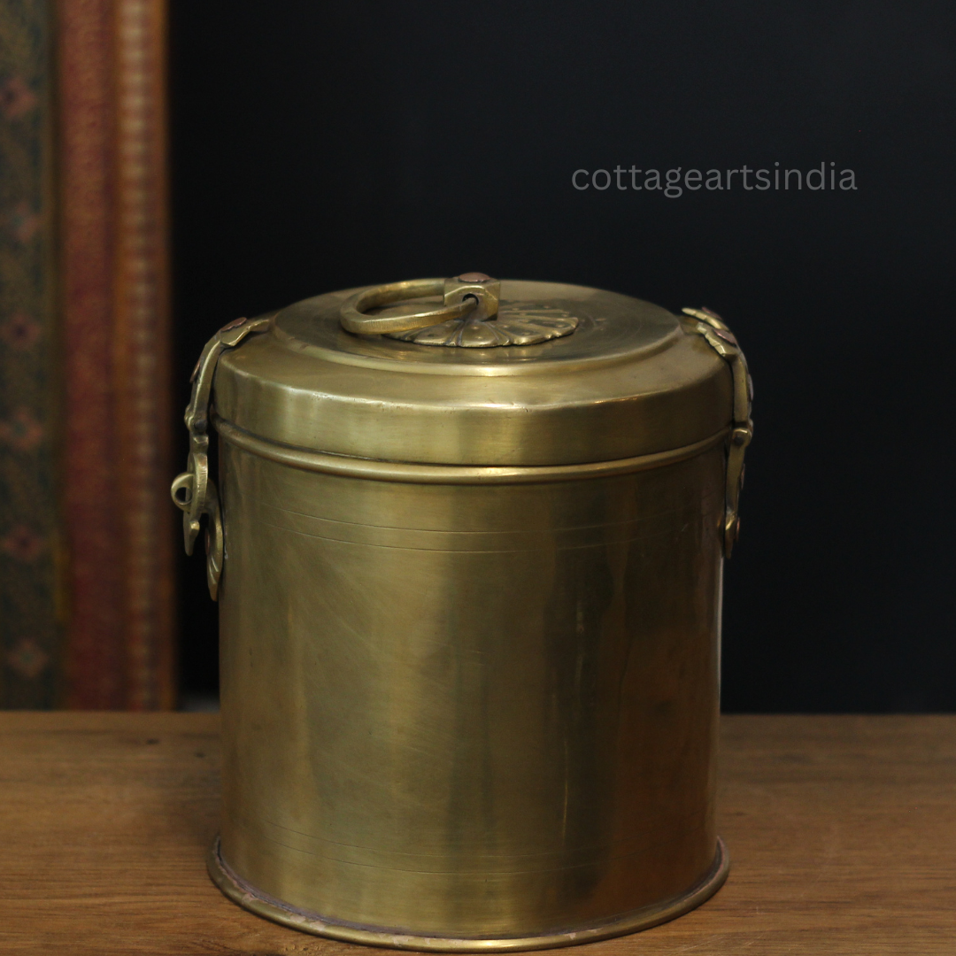 Vintage Brass Storage Box