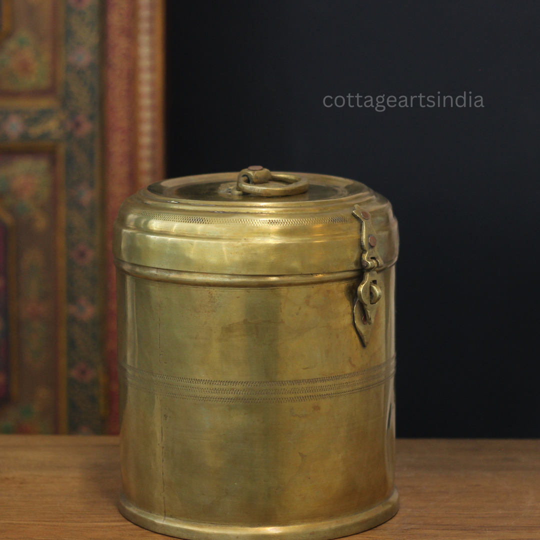 Vintage Brass Storage Box