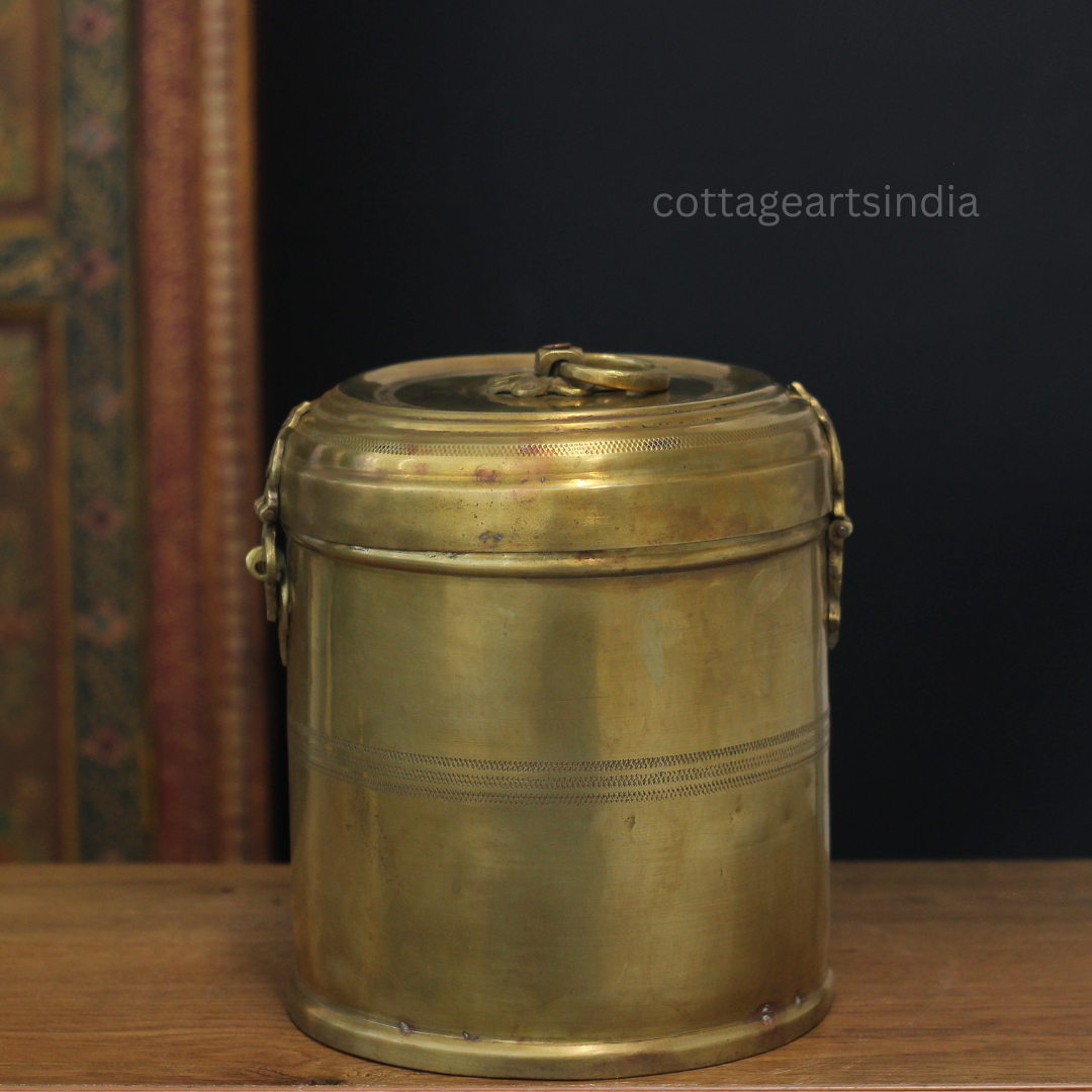Vintage Brass Storage Box