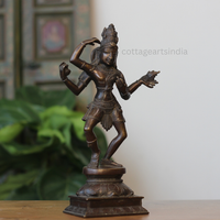 Handcrafted Brass Dancing Shiva Idol – Antique Finish